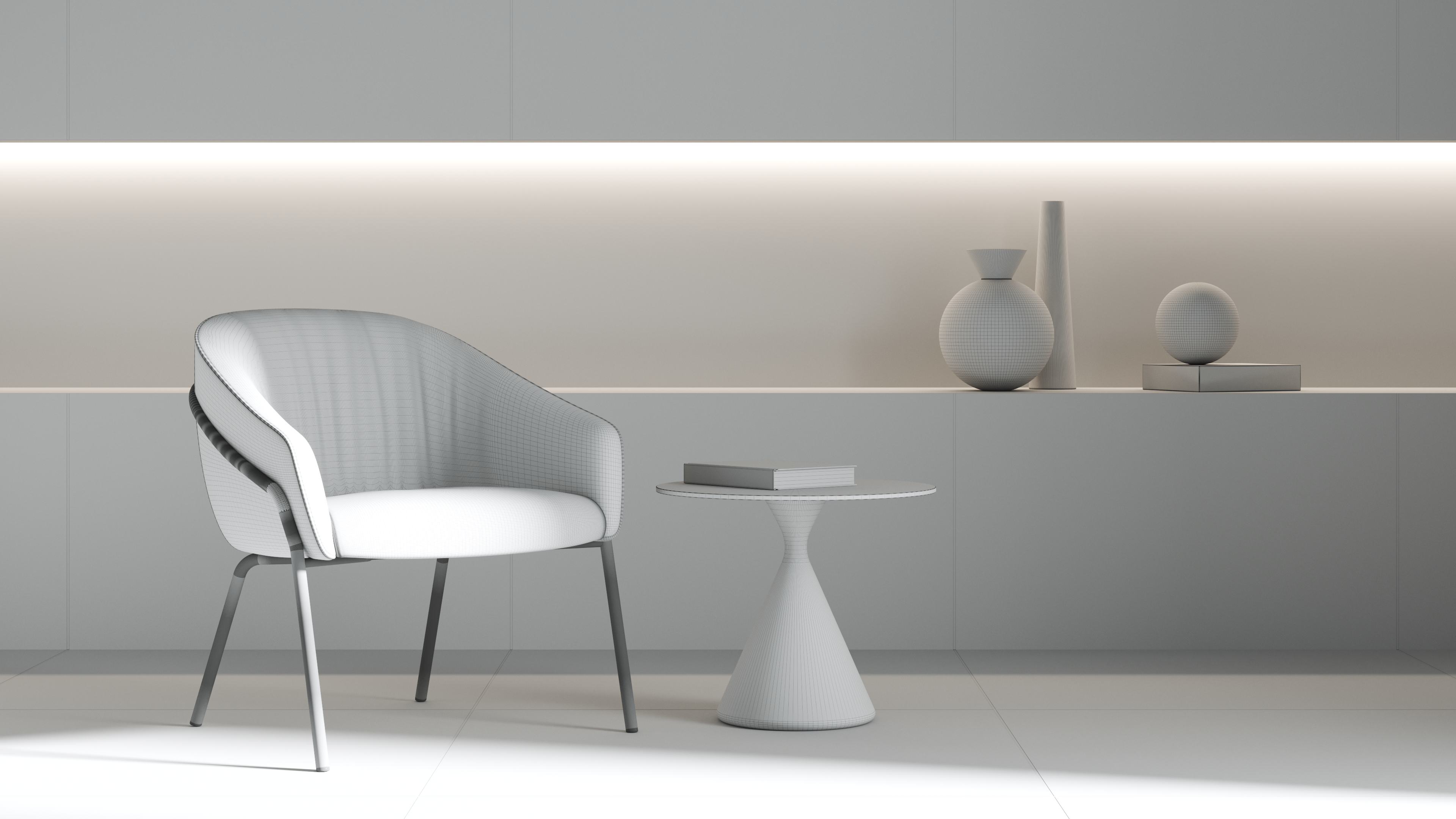 Furniture - Clay Render -  CGI 3D Visualisation