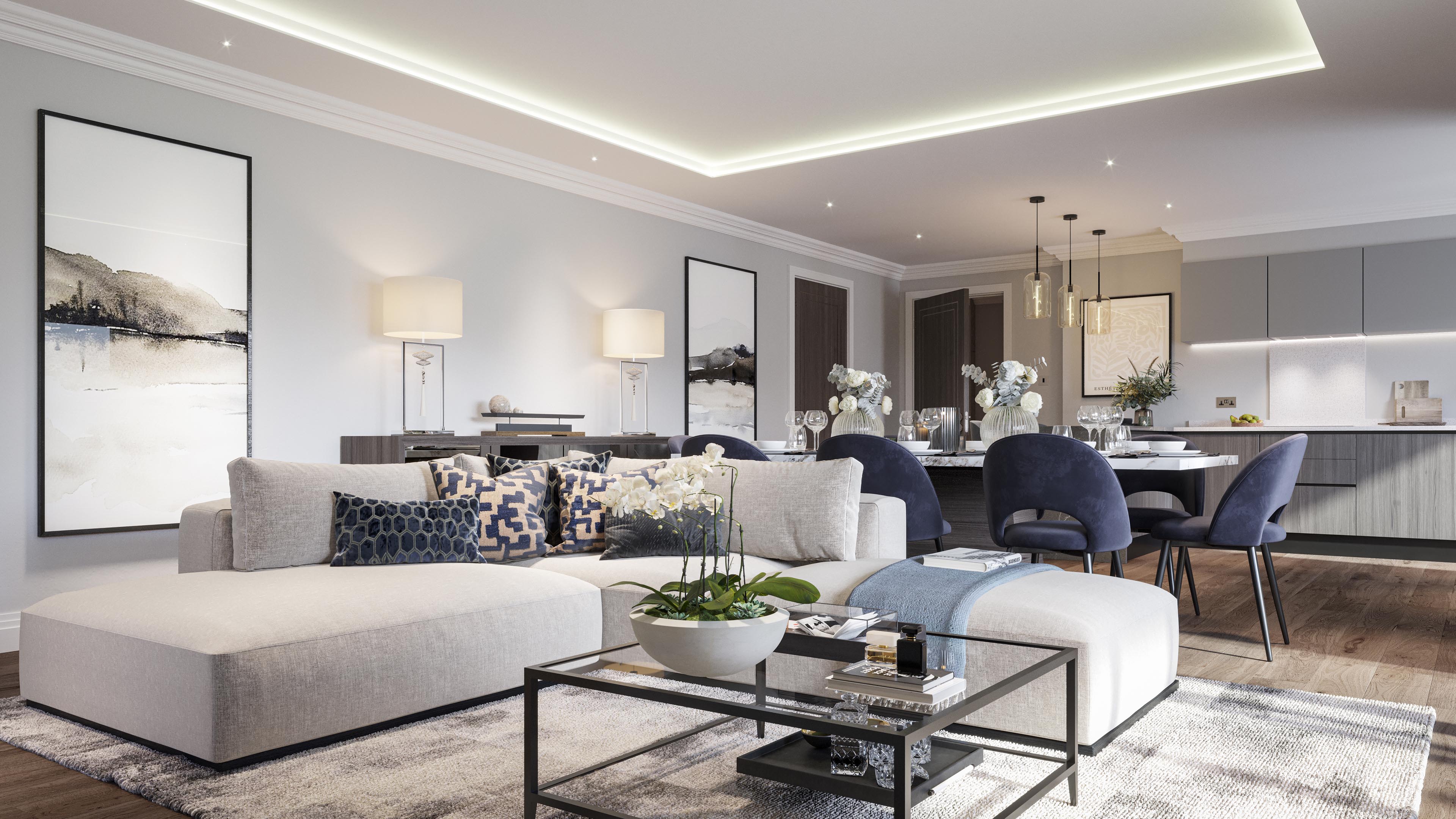 Lincoln Court Living Room CGI