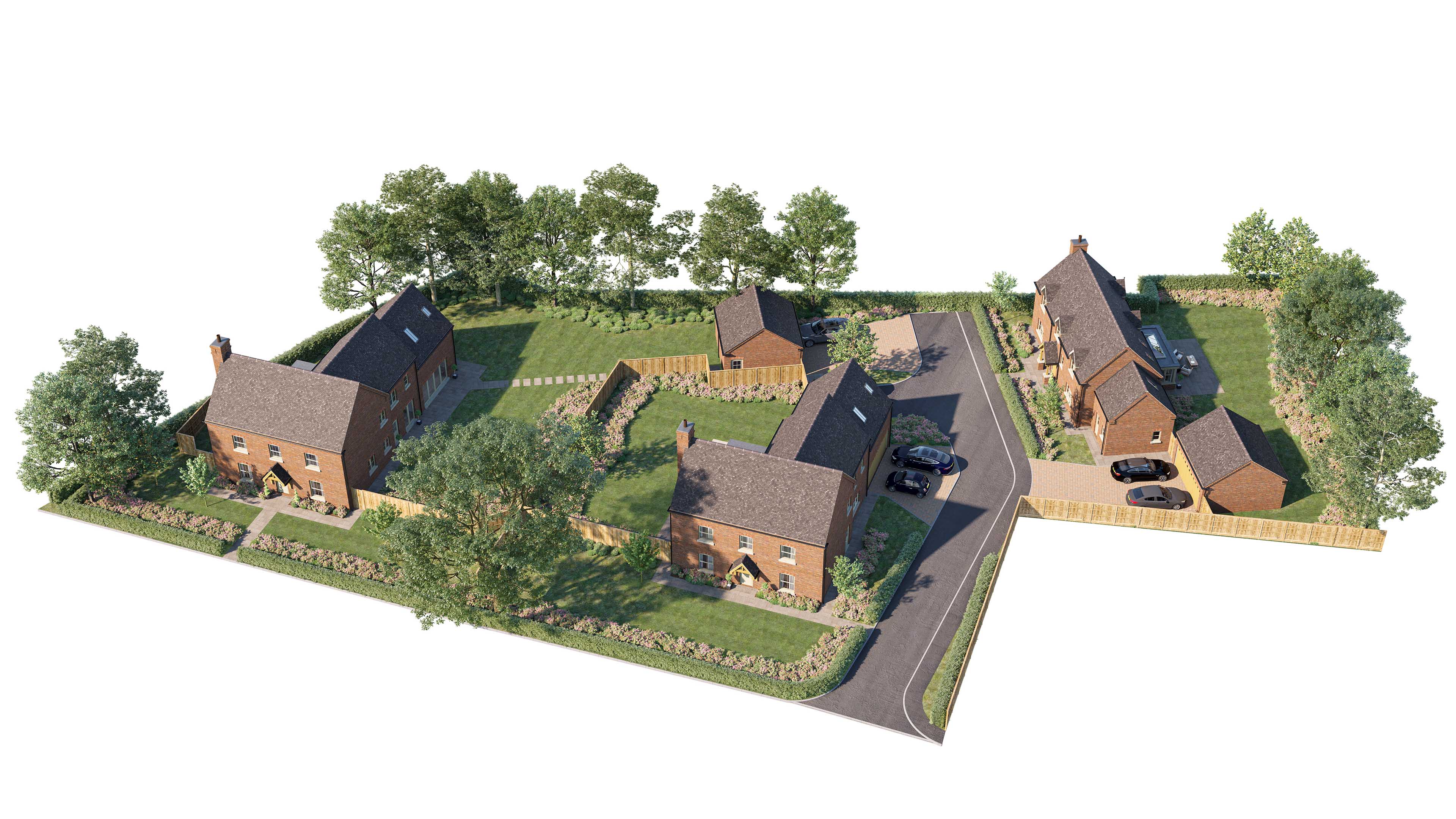 Packington - 3D Aerial Site Plan
