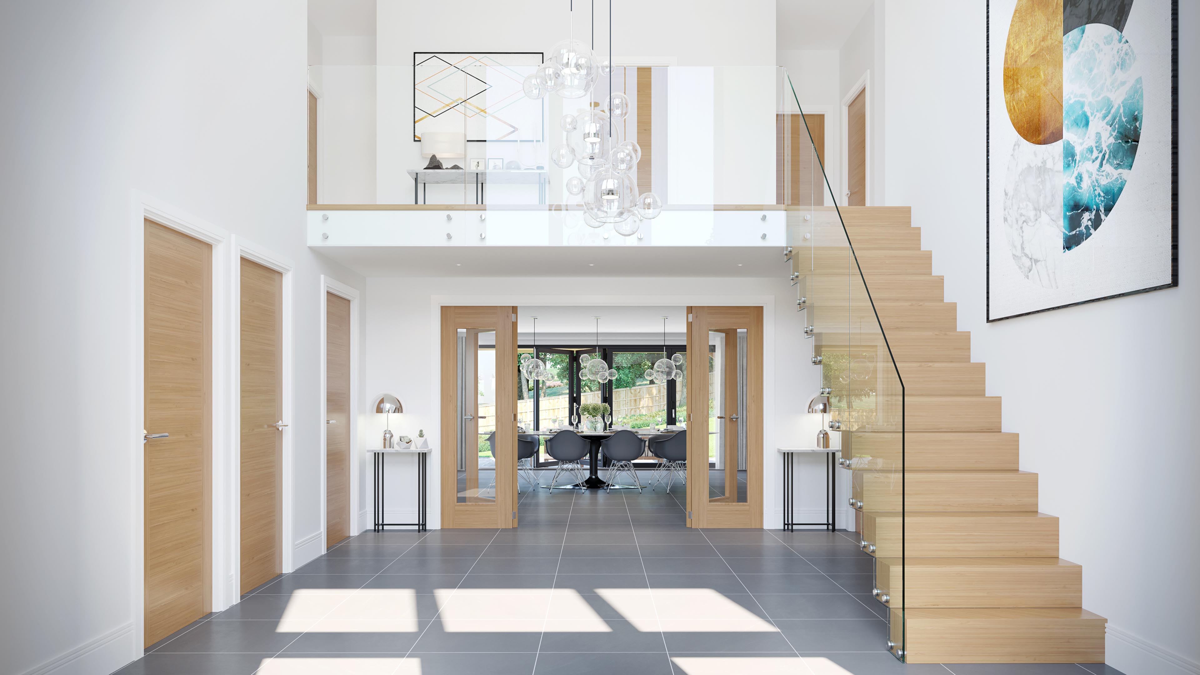 Park Lane House - Interior Hallway CGI 3D Visualisation
