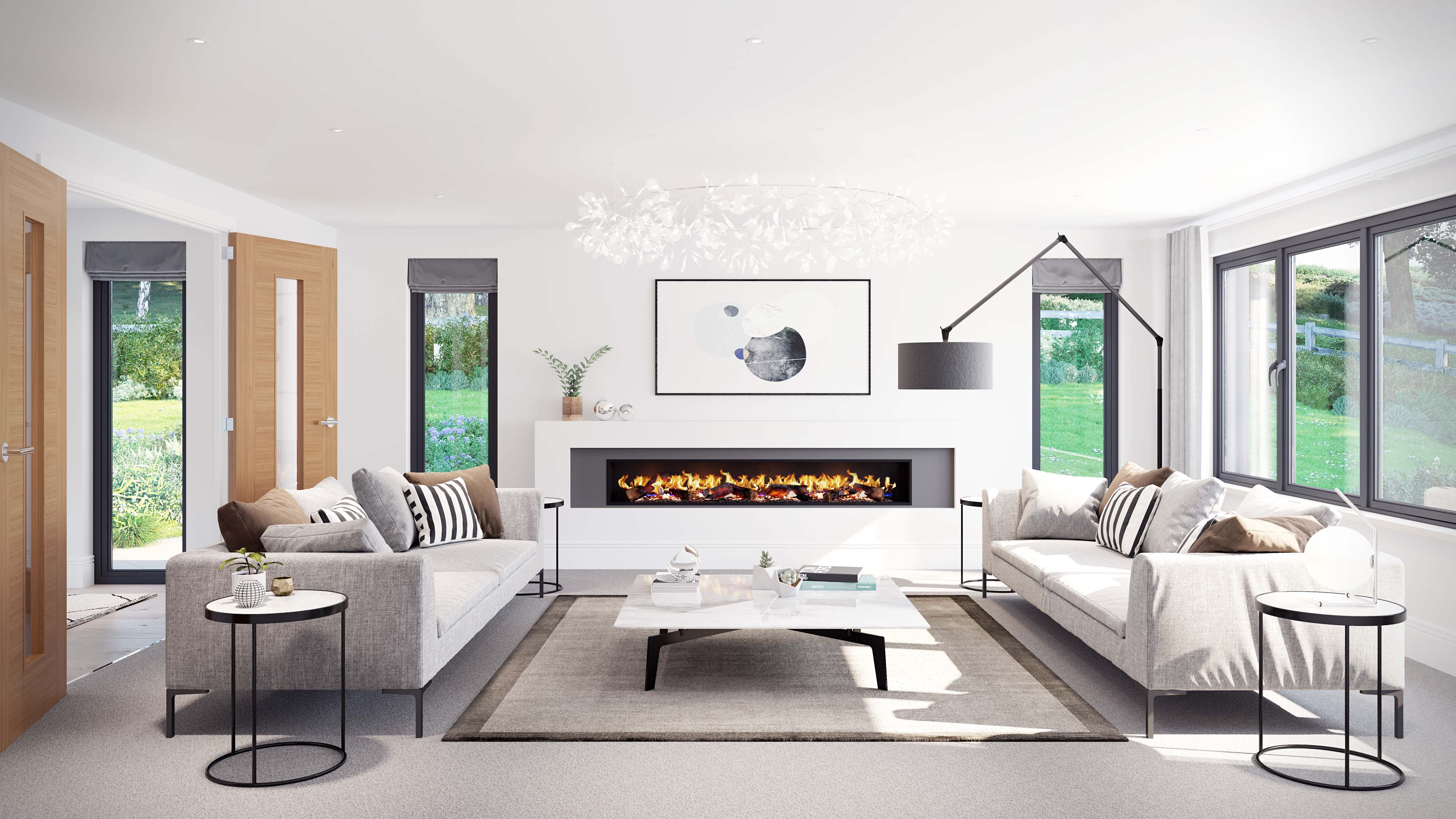 Park Lane House - Interior Lounge CGI 3D Visualisation