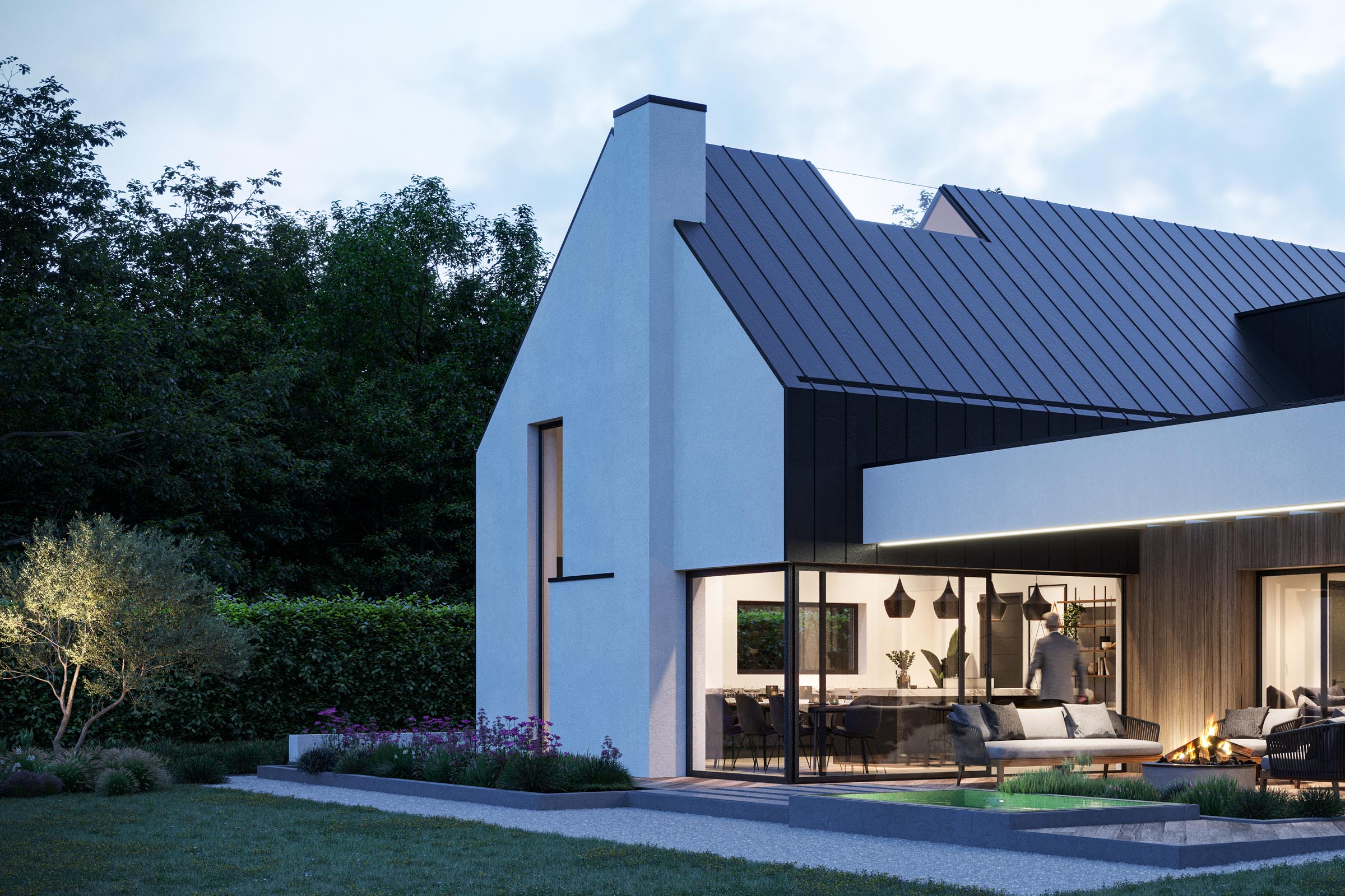 SkyView - House Property Dusk CGI 3D Visualisation