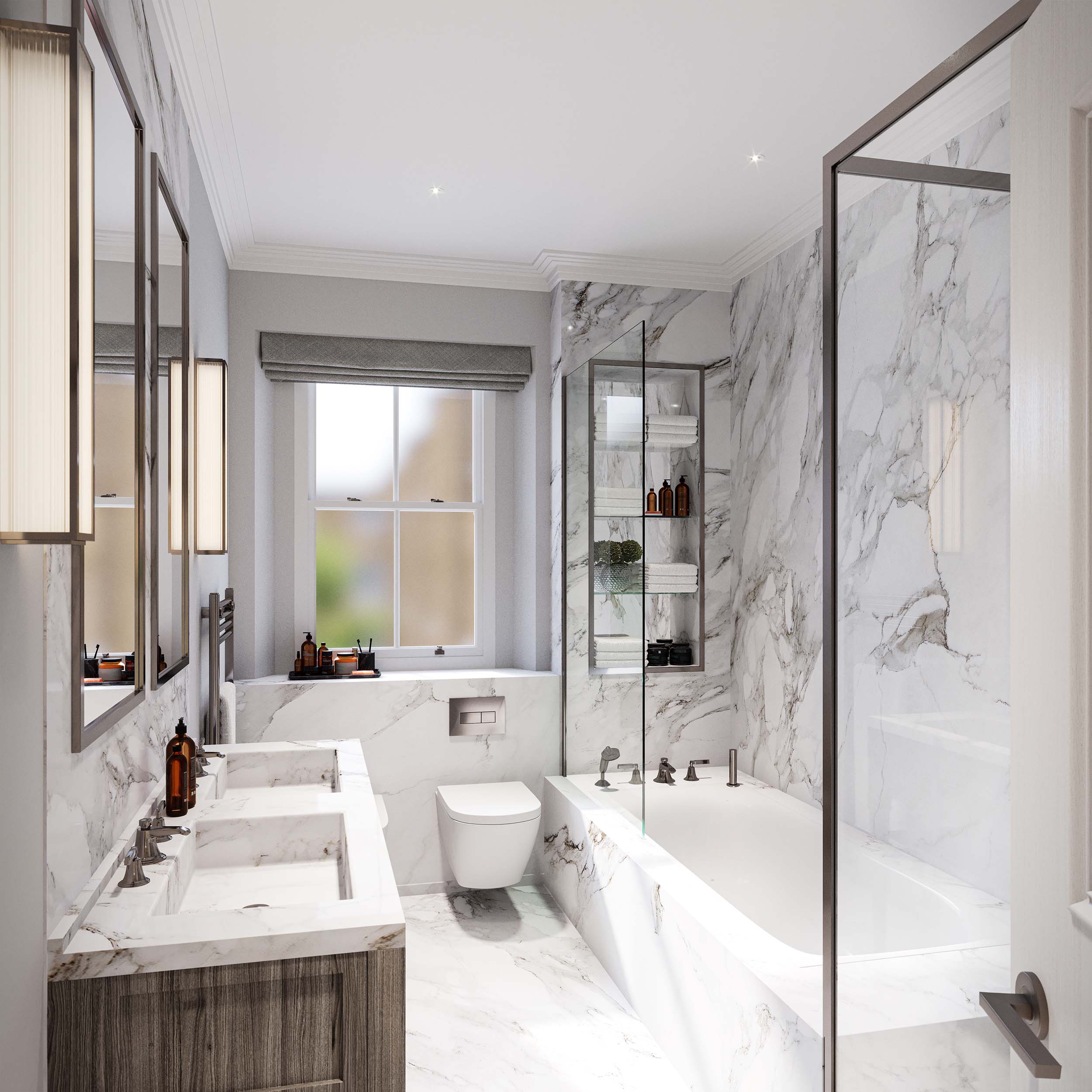 Walton - CGI - Bespoke build - Bathroom  - Interior