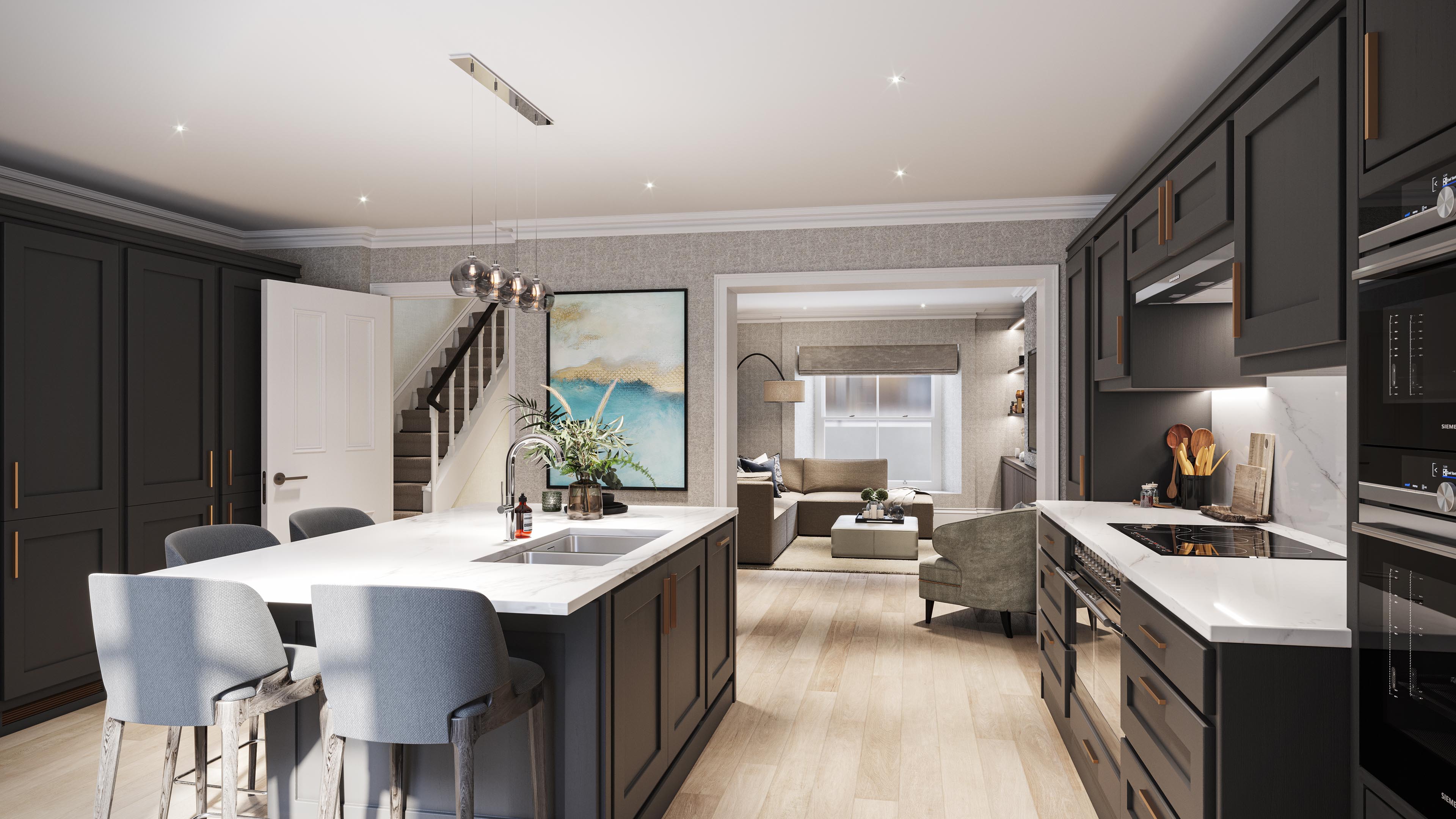 Walton - CGI - Bespoke build - Kitchen - 3D Visualisation